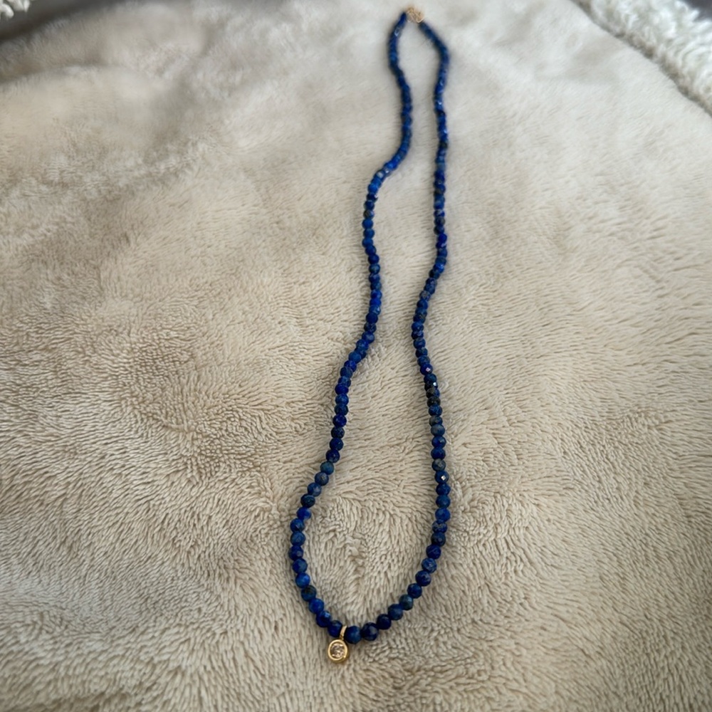 Magal real gemstone and diamond necklace